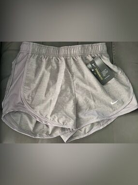 Nike Women’s Light Gray dri fit running shorts